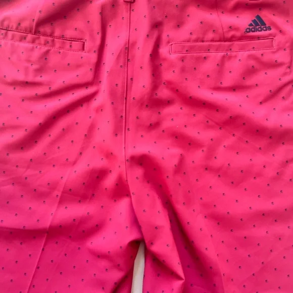 Adidas Dark Rose Pink Ultimate 365 Printed Golf Shorts with Pockets Size 32 - Picture 5 of 5